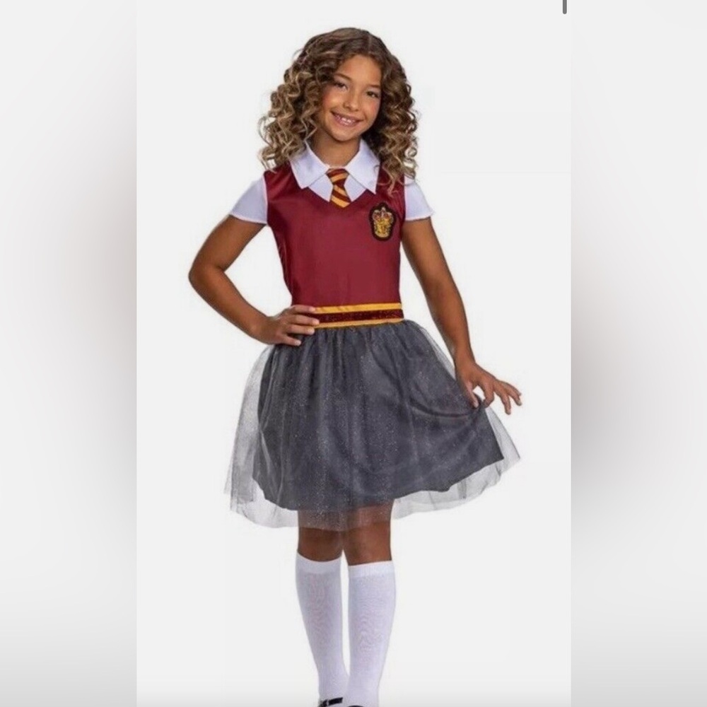 Harry Potter Gryffindor Girl Glittery Tutu Dress - SizeS (4-6) Halloween Costume